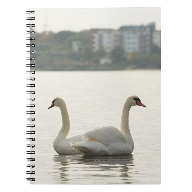 Two swans spiral notebook (Front)