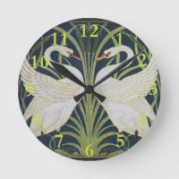 Two Swans Vintage Art Nouveau