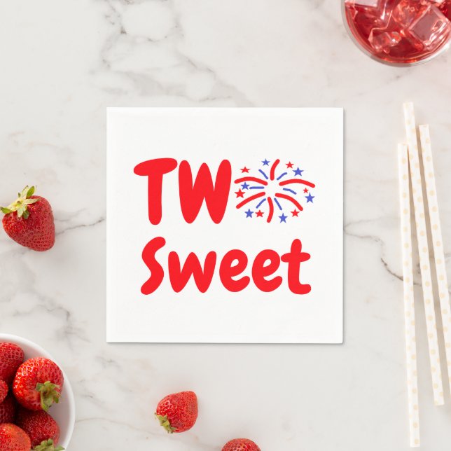 Two Sweet 2nd Birthday Napkin (Insitu)