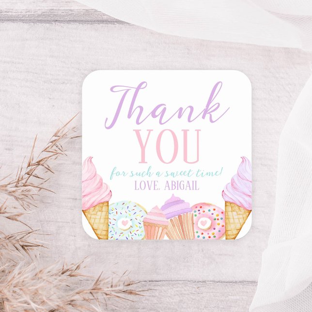 TWO Sweet Birthday Square Sticker (Creator Uploaded)