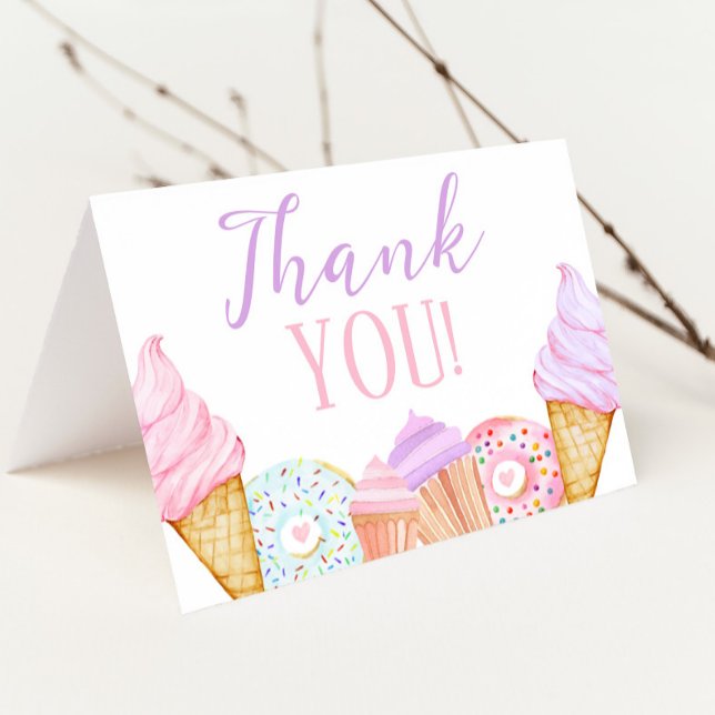 TWO Sweet Birthday Thank You Card (Creator Uploaded)