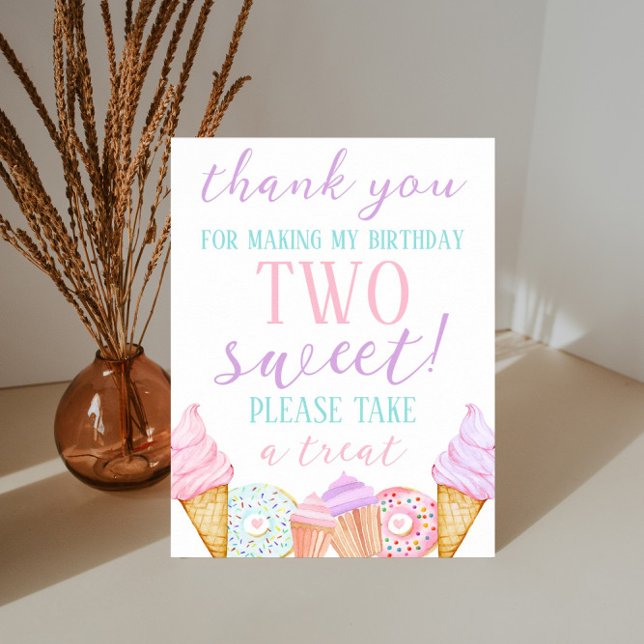 TWO Sweet Birthday Treat Sign (Creator Uploaded)