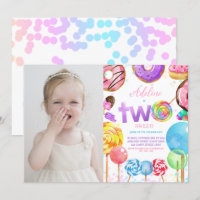Two Sweet Candyland Colourful 2nd Birthday Photo