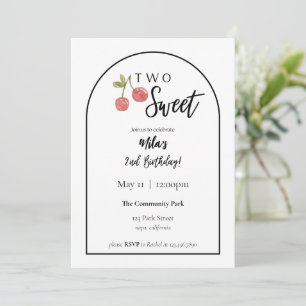 Two Sweet Cherry Birthday Invitation