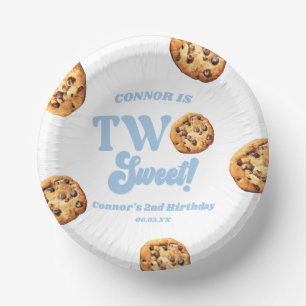 Two Sweet Cookies and Milk 2nd Birthday Party Paper Plate
