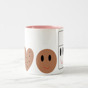Two Sweet Cookies and Milk Two-Tone Coffee Mug