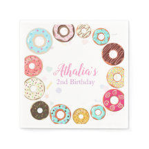Two Sweet Cute Doughnuts 2nd Birthday Paper