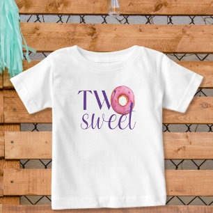 Two Sweet Donut Birthday Party Baby T-Shirt