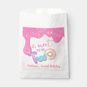 Two Sweet Doughnut Birthday Plate Napkins Favour Bags