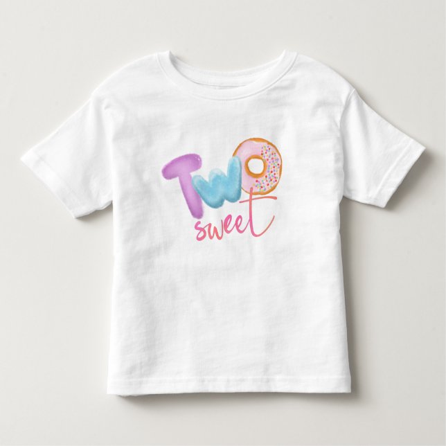 Two sweet Girl Doughnut Theme Cute  Baby Bodysuit (Front)