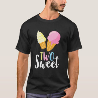 Two Sweet Ice Cream Lover Second Birthday mm T-Shirt