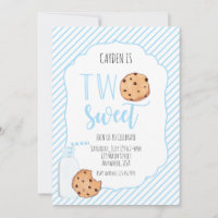 Two Sweet Milk and Cookies blue boy 2nd Birthday
