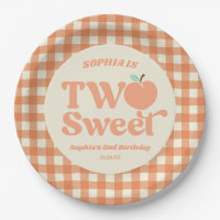 Two Sweet Peach Fruit Second 2nd Birthday Party