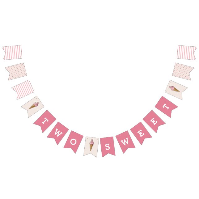 Two Sweet Pink Ice Cream Banner (All)