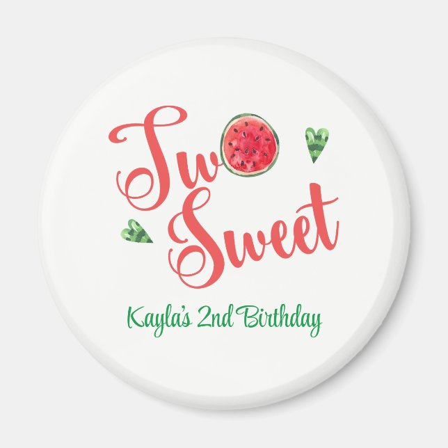 Two Sweet Second Birthday Magnet (Front)