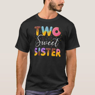 Two Sweet Sister Girls Baby 2nd Birthday Doughnut T-Shirt