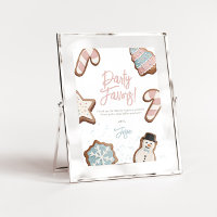 Two Sweet Winter Birthday Party Favour Sign