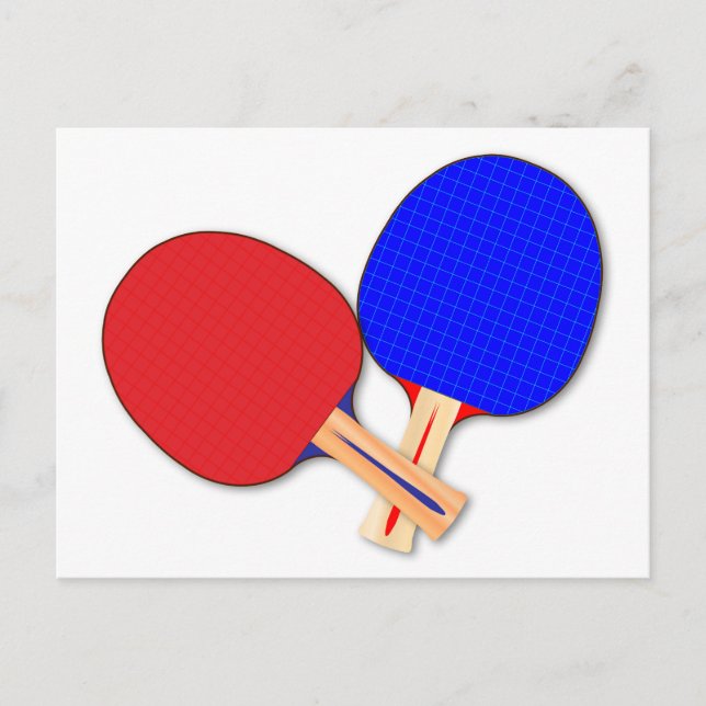 Two Table Tennis Bats Postcard (Front)