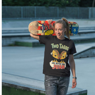 Two Tacos Are Better Than Juan – Funny Taco Pun Tri-Blend Shirt
