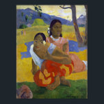 Two Tahitian Women, Gauguin Poster<br><div class="desc">Eugène Henri Paul Gauguin (7 June 1848 – 8 May 1903) was a French Post-Impressionist artist. Unappreciated until after his death, Gauguin is now recognised for his experimental use of colour and Synthetist style that were distinct from Impressionism. Towards the end of his life, he spent ten years in French...</div>