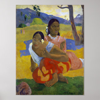 Two Tahitian Women, Gauguin Poster