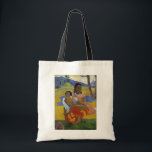 Two Tahitian Women, Gauguin Tote Bag<br><div class="desc">Eugène Henri Paul Gauguin (7 June 1848 – 8 May 1903) was a French Post-Impressionist artist. Unappreciated until after his death, Gauguin is now recognised for his experimental use of colour and Synthetist style that were distinct from Impressionism. Towards the end of his life, he spent ten years in French...</div>