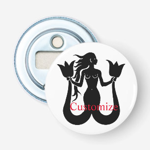 Two Tail Mermaid Silhouette Thunder_Cove Bottle Opener
