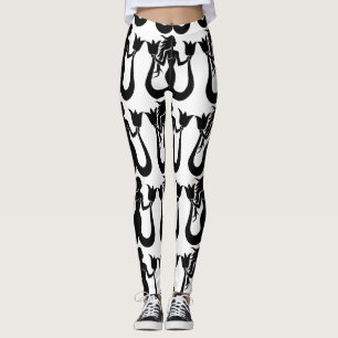Two-Tail Mermaid Silhouette Thunder_Cove Leggings