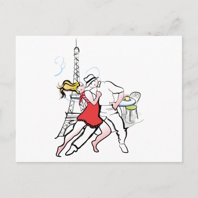 Two Tangueros in Paris Postcard (Front)