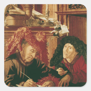 Two Tax Gatherers, c.1540 Square Sticker