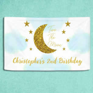Two The Moon 2nd Birthday Banner