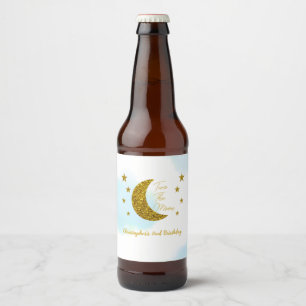 Two The Moon 2nd Birthday Beer Bottle Label