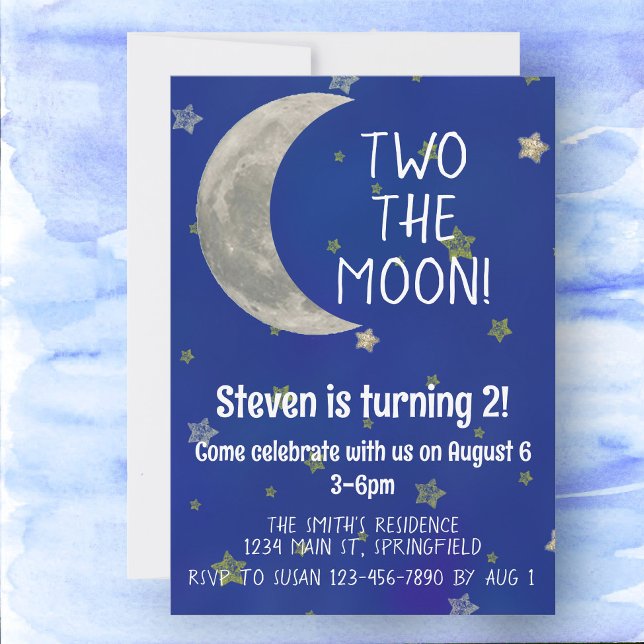 Two The Moon 2nd birthday  Invitation (Creator Uploaded)