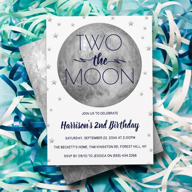 Two The Moon 2nd Birthday Invitation (Creator Uploaded)