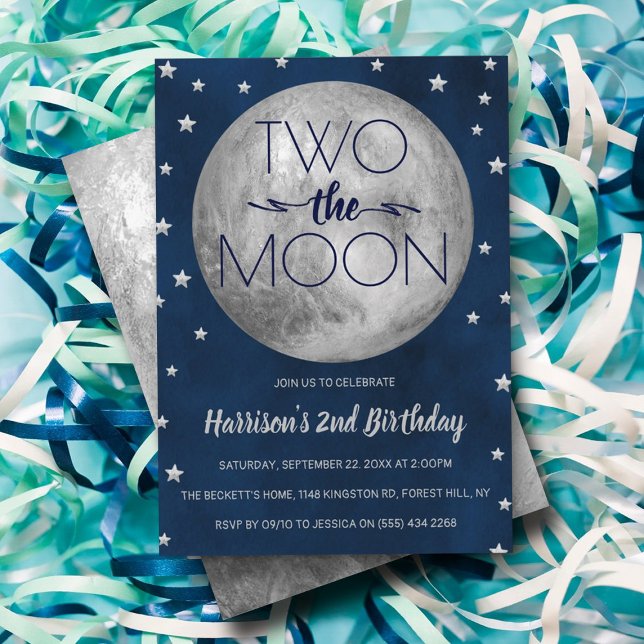 Two The Moon 2nd Birthday Invitation (Creator Uploaded)