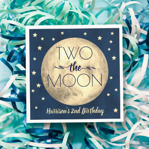 Two The Moon 2nd Birthday Napkin