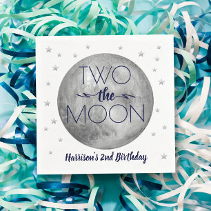 Two The Moon 2nd Birthday Napkins