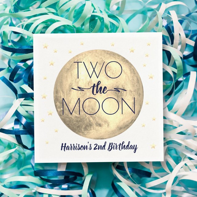 Two The Moon 2nd Birthday Napkins (Creator Uploaded)