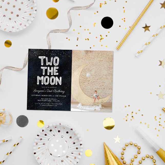 Two the Moon | 2nd Birthday Party Invitation (Creator Uploaded)