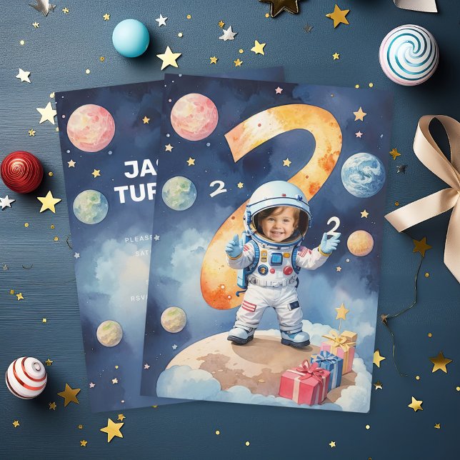 Two the Moon 2nd Birthday Party Invitation (Creator Uploaded)