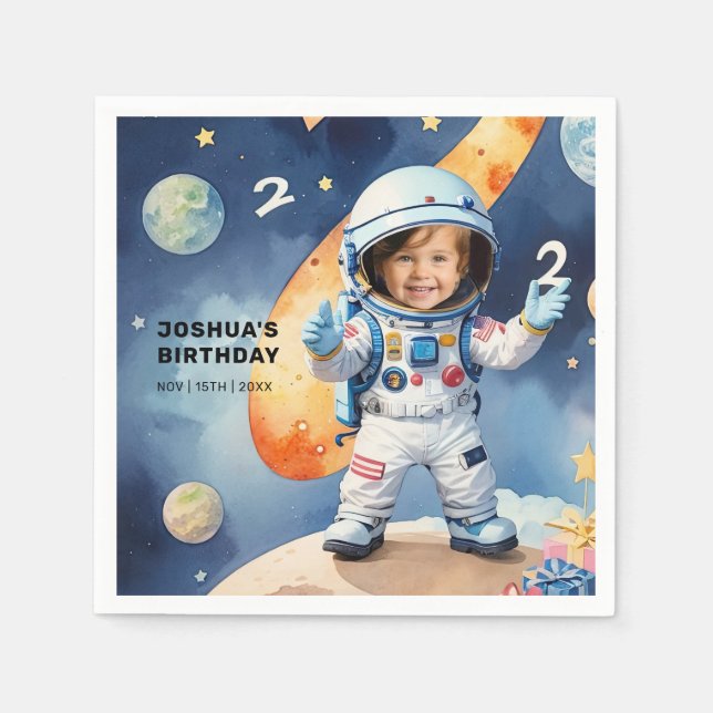 Two the Moon 2nd Birthday Party Napkin (Front)