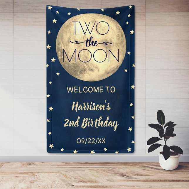 Two The Moon 2nd Birthday Party Welcome Banner (Creator Uploaded)