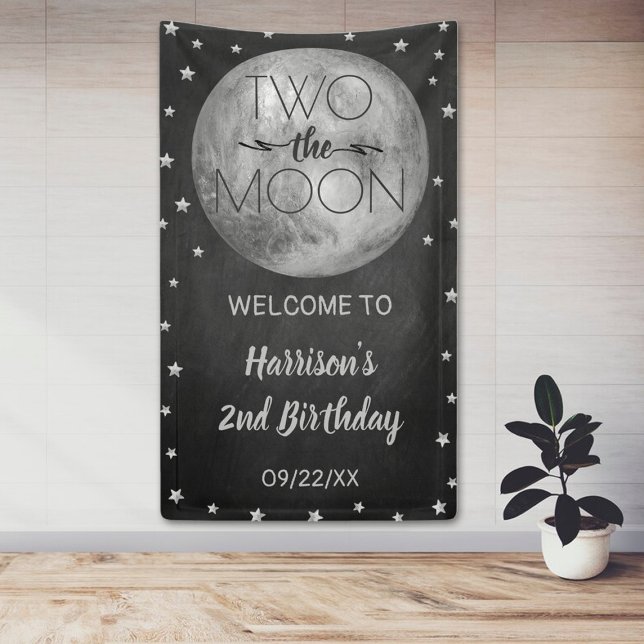 Two The Moon 2nd Birthday Party Welcome Banner (Creator Uploaded)