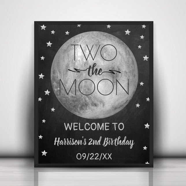Two The Moon 2nd Birthday Party Welcome Poster (Creator Uploaded)