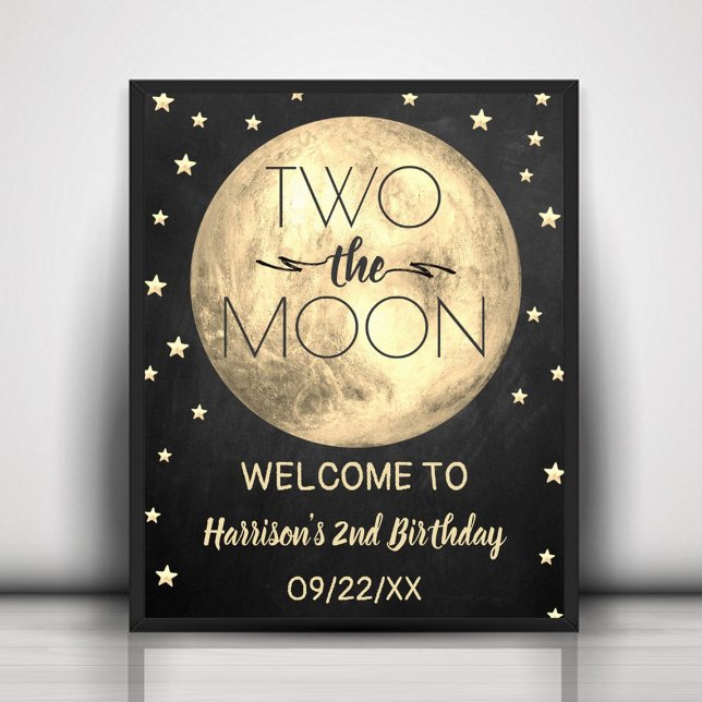 Two The Moon 2nd Birthday Party Welcome Poster (Creator Uploaded)