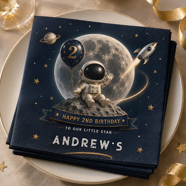 Two The Moon Birthday Napkin (Creator Uploaded)
