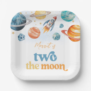 Two the Moon Birthday Party Plates