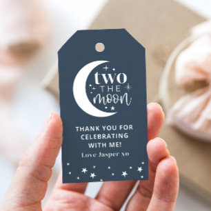 Two The Moon Blue Navy Gift Tags