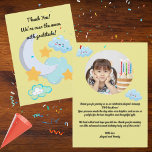 Two the Moon Cute Birthday photo thank you card<br><div class="desc">This adorable "Two the Moon" birthday photo thank-you card features a dreamy outer space theme with soft pastel clouds, sparkling stars, and a smiling moon. Perfect for sharing your gratitude with family and friends who helped make the celebration cosmic and memorable, this card adds a personalised and heartwarming touch with...</div>