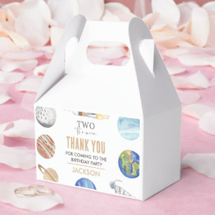 Two The Moon   Modern Space 2nd Birthday Décor Favour Box